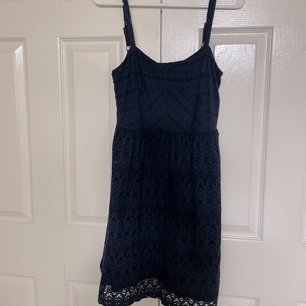 Navy dress with beautiful detail
